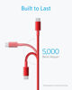 Picture of Anker USB C to USB C Cable, Type C 60W Fast Charging Cable (6FT, 2Pack) for iPhone 16 Series, iPad Mini 6 and More (USB 2.0, Red)