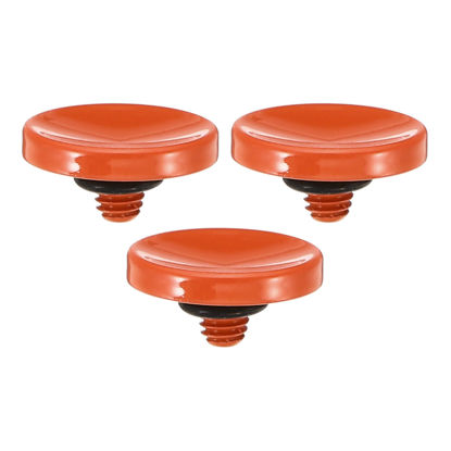 Picture of PATIKIL Camera Shutter Button, 3 Pack Soft Shutter Release Button Pure Copper Camera Button Concave Suitable for Nikon for Fujifilm for Leica DSLR/SLR Camera, Orange