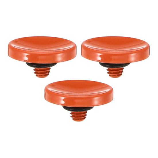 Picture of PATIKIL Camera Shutter Button, 3 Pack Soft Shutter Release Button Pure Copper Camera Button Concave Suitable for Nikon for Fujifilm for Leica DSLR/SLR Camera, Orange