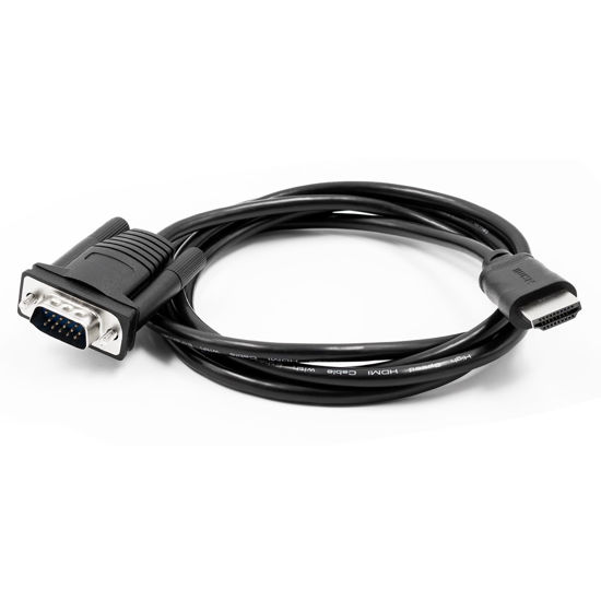 Picture of Wiistar HDMI to VGA Cable 1.5m/4.9FT 1080P HDMI to VGA Video Converter Adapter Cable Male to Male Support Computer Laptop PC to Desktop Monitor HDTV Projector