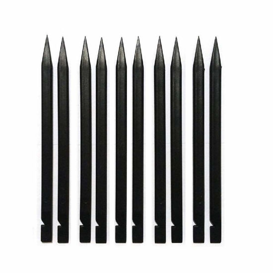 Picture of Fixinus 200 Pieces 4.72" Black Stick Non-Abrasive Nylon Plastic Spudger Security Pry Bar for iPhone iPad Mobile Phone Tablet Laptop LCD Screen Opening Repair Tool