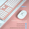 Picture of Wireless Keyboard and Mouse Combo - Full Size Slim Thin Wireless Keyboard Mouse with Numeric Keypad 2.4G Stable Connection Adjustable DPI - Rose Gold & White