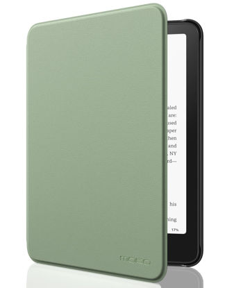 Picture of MoKo Case for All-New 7" Kindle Paperwhite (12th Generation-2024) and Kindle Colorsoft Signature Edition 2024, Lightweight Shell Cover with Auto Wake/Sleep for Kindle Paperwhite 2024, Celadon