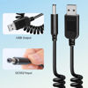 Picture of SYGGDERS Baby Car Camera Cable USB 5Vto DC5521 to USB 12V Power Spring Cable Adapter