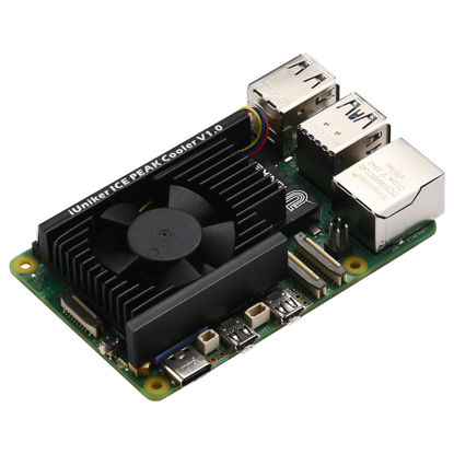 Picture of iUniker Ultra-Quiet Active Cooler for Raspberry Pi 5, ICE Peak Cooler for Raspberry Pi 5, Aluminum Heatsink and 3510 Cooling Fan for Raspberry Pi 5 8GB/4GB