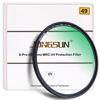 Picture of JONGSUN 49mm UV Filter, S-Pro HD Nano MRC Camera Ultraviolet Protection Filter, Multicoated, B270, Ultra-Slim, Lens Cloth Kit