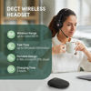 Picture of Yealink WH62 Portable Wireless Headset with DECT Dongle, Headset for Teams, Zoom Skype Certified, Office Work Headset with 2X Noise Cancelling Mic, 13 Call Time, 393 ft Range for Computer, Desk Phone