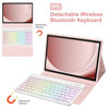 Picture of TaIYanG Backlit Keyboard Case for Samsung Galaxy Tab A9 Plus 11 Inch 2023 Model (SM-X210/X216/X218), Slim Lightweight Stand Cover with Magnetically Detachable Wireless Bluetooth Keyboard,Pink