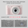 Picture of SZHSYJY Camera Case for Sony ZV-1F/ ZV-1 II/ZV-1M2 Digital Camera,ZV1F Soft Silicone Protective Bag,Anti-Scratch Slim Fit Soft Sleeve With ZV1 F screen protector and strap wrist. (Jelly Pink)