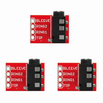 Picture of Gikfun TRRS 3.5mm Jack Breakout Headphone Video Audio MP3 Jack for Arduino (Pack of 3pcs) AE1223