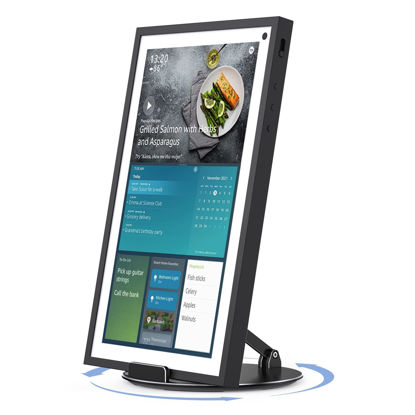 Picture of Almoz Swivel and Tilt Stand for Echo Show 15, Aluminum Stand for Show 15.6" Smart Display and Up to 18" iPad/Tablets, with 360 Degree Rotating Base, Viewing Angle Adjustable, No Need Mounting (Black)
