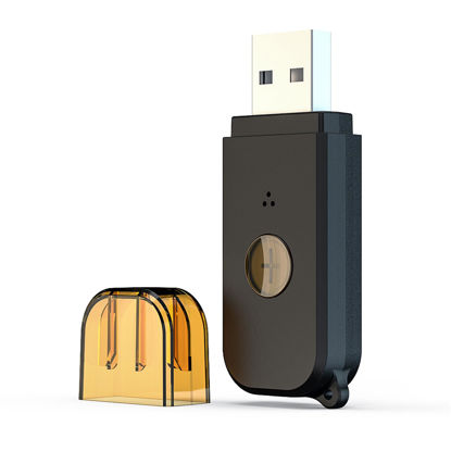 Picture of USB Bluetooth Receiver, Bluetooth 5.0 Wireless Audio Adapter 3.5mm Aux Adapter Handsfree Car Kit Music Receiver for Home/Car Stereo Sound System, Speaker Support Wireless Music&Handsfree Calls