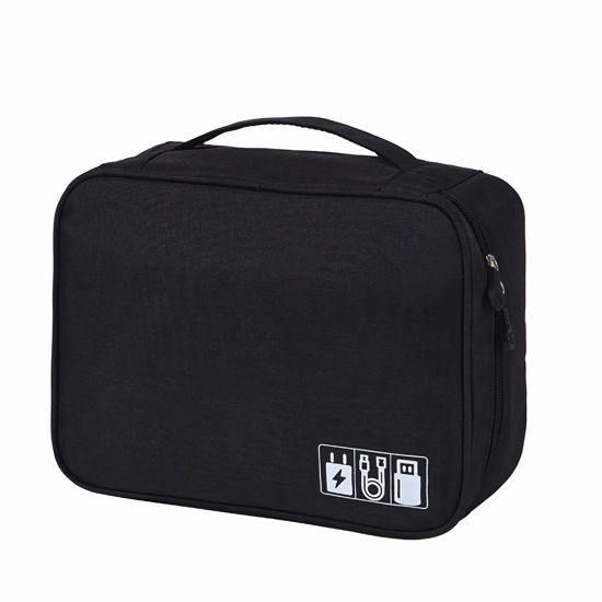 Picture of GaiRen Referee Headset Organizer Bag, Fit 4 Pack V4/V6/FBIM Electronics Accessories Carrying Case for Referee Communication System for Cable Charger Volleyball Soccer Ref Officials (Black)
