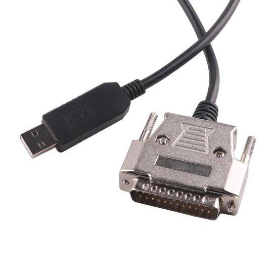 Picture of LZDICITARU USB to DB25 RS232 Serial Adapter Converter Cable Null Modem FTDI Driver Programming for Sharp X68K X68000 PC Communicate Programming Cable