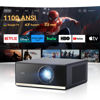 Picture of [1100 ANSI & Google TV] Wanbo X5 Pro 4K Projector with WiFi and Bluetooth, Home Outdoor Movie Proyector, Auto Focus & Keystone, 26dB Low Noise, Native 1080P, Smart Projector with Netflix & Google Play