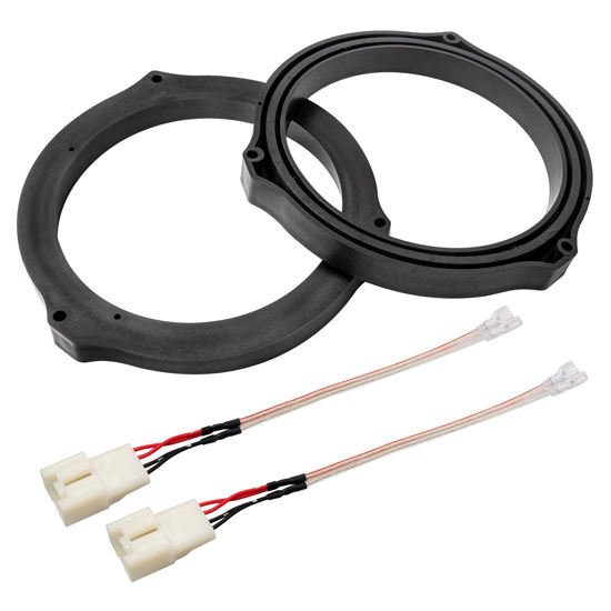 Picture of NuIth 6.5 Inch Front Rear Door Speaker Spacer W/Speaker Wiring Harness for 2012-2020 Ford Mustang/Fusion/Focus/Escape/Fiesta/Edge, 6.5” Speaker Adapter Kit for F150 Transit