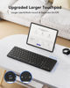 Picture of Samsers Foldable Bluetooth Keyboard with Touchpad, Full-Size Wireless Folding Keyboard with PU Leather, Portable Travel Keyboard for iOS Android Windows Mac OS, Support 3 Devices (BT5.1 x 3), Black