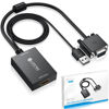 Picture of eSynic Professional VGA to HDMI Adapter 1080P VGA to HDMI Cable Converter ABS Shell VGA Male to HDMI Female Support USB Power&Audio Output with Mirror & Extend Modes for Laptop to Monitor etc