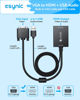 Picture of eSynic Professional VGA to HDMI Adapter 1080P VGA to HDMI Cable Converter ABS Shell VGA Male to HDMI Female Support USB Power&Audio Output with Mirror & Extend Modes for Laptop to Monitor etc