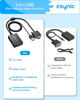 Picture of eSynic Professional VGA to HDMI Adapter 1080P VGA to HDMI Cable Converter ABS Shell VGA Male to HDMI Female Support USB Power&Audio Output with Mirror & Extend Modes for Laptop to Monitor etc