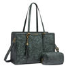 Picture of LOVEVOOK Laptop Bag for Women Vintage Leather Laptop Tote 15.6 inch Large Capacity Computer bag with Clutch Purse for Work
