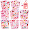 Picture of 468 PCS Valentines Stickers for Kids, Colorful Heart Stickers Bulk Valentines Crafts Kids Party Favors Supplies, Valentine's Day Stickers for Water Bottle Gifts Box Valentine Decorative for Her & Him
