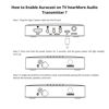 Picture of Moerlab TV hearMore Bluetooth Auracast Audio Transmitter for TV/PC to Unlimited Audio Receivers, Optical/AUX/MIC/HDMI Connections, Low Latency Adapter, Support Android/iOS/Windows/MAC/Linux