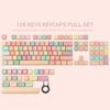 Picture of TYRIXKI PBT Keycaps 126 Keys MOA Profile Cute Keycaps Dye-Sublimation Rainbow Candy Keycaps Set Custom Keycaps for Cherry Gateron MX Swithes Mechanical Keyboards