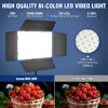 Picture of Icceue 2 Pack LED Video Light Kit with Barn Door, Photography Light Panel with Stand, 3000Lux 2500K-8500K Dimmable Studio Light for Video Recording/Filming/Photoshoot Shooting/Live Streaming/YouTube
