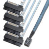 Picture of Sonilco Storage Configurations Cable Mini SAS HDD SFF-8643 to 4 SFF-8482 with 15-pin Power Port Cord (2 Cables, 1 Meter / 3.2 Feet)