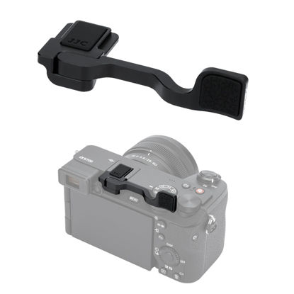 Picture of JJC Deluxe Metal Thumb Up Grip for Sony A6700 Camera, Hot Shoe Thumb Rest Support Grip for Stable and Safe Hand Hold, with Anti-Scratch Silicone Pad, Not Affect The Use of Camera Buttons