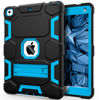 Picture of CCMAO Case for iPad 6th/5th Generation (9.7-inch, 2018/2017), iPad Air 2nd Generation Case (2014) with Kickstand, Hybrid Shockproof Protective iPad 9.7 Case for Kids Boys, Black+Sky Blue