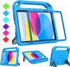 Picture of BMOUO Kids Case for iPad 10th Generation 10.9 inch 2022 - with Built-in Screen Protector, Shockproof Light Weight Covertible Handle Stand iPad 10th Generation Case for Kids Toddlers Girls, Blue
