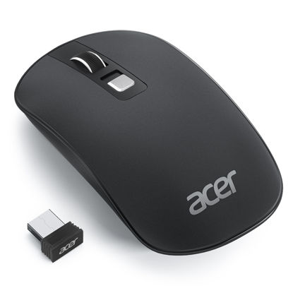 Picture of acer Computer Mouse Wireless, 2.4G Slim USB Wireless Mice with USB Receiver, 800/1200/1600 Adjustable DPI Optical Laptop Mouse with 4 Buttons, Portable Mouse for Laptop, Desktop, PC