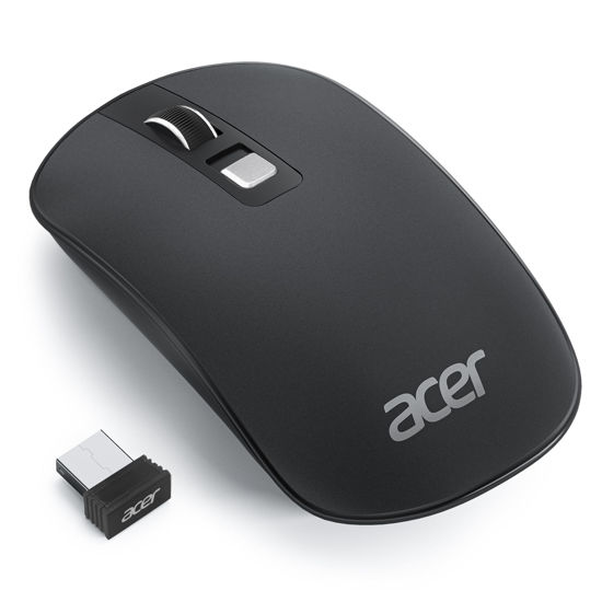 Picture of acer Computer Mouse Wireless, 2.4G Slim USB Wireless Mice with USB Receiver, 800/1200/1600 Adjustable DPI Optical Laptop Mouse with 4 Buttons, Portable Mouse for Laptop, Desktop, PC
