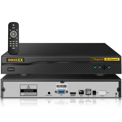 Picture of 32-Channel 5.0 Megapixel NVR Network Video Recorder, Supports up to 32 x 5MP IP Cameras Max 8 TB Hard Drive (HDD Not Included)