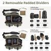 Picture of TAAOKA Camera Sling Bag,SLR/DSLR Camera Case with Tripod Holder,Waterproof Camera Shoulder Crossbody Bag for Photographers(Green)