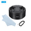 Picture of PATIKIL 58mm Lens Hood, Standard Focus Frosted Surface Anti-Reflective Inside Hood with 62mm Lens Cap and Cloth for Camera Lens, Black for Nikon, for Fujifilm, for Pentax, for Leica