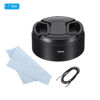 Picture of PATIKIL 37mm Lens Hood, Standard Focus Frosted Surface Anti-reflective Inside Hood with 52mm Lens Cap and Cloth for Camera Lens, Black for Nikon, for Fujifilm, for Pentax, for Leica