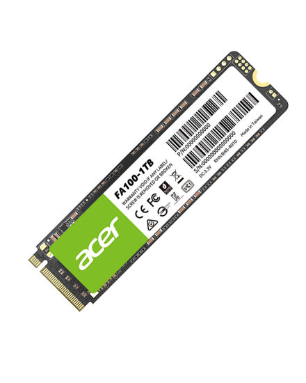 Picture of acer FA100 1TB M.2 SSD 2280 NVMe Gen3 x4 Internal Solid State Drive, Up to 8 Gb/s, Storage for PC and Laptops - BL.9BWWA.120