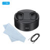 Picture of PATIKIL 62mm Lens Hood, Standard Focus Frosted Surface Anti-reflective Inside Hood with 67mm Lens Cap and Cloth for Camera Lens, Black for Nikon, for Fujifilm, for Pentax, for Leica