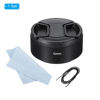 Picture of PATIKIL 52mm Lens Hood, Standard Focus Frosted Surface Anti-reflective Inside Hood with 58mm Lens Cap and Cloth for Camera Lens, Black for Nikon, for Fujifilm, for Pentax, for Leica