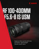 Picture of Canon RF 100-400mm F5.6-8 IS USM - Lens for Canon R system cameras, ideal for wildlife photography, sports, action and aviation.