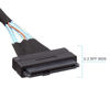 Picture of H!Fiber.com 12G Internal Mini SAS HD SFF-8643 to U.2 SFF-8639 NVMe SSD Cable with 15 pin Male SATA Power Connector, PCIe 4.0, 12Gbps, 85 Ohm, 1-Meter (3.3ft)