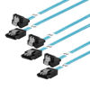 Picture of ADCAUDX SATA-III Cable:12 Inches,3 Pack SATA 90-Degree Cable SATA Right-Angle Cable Thin SATA Cable SATA 6-Gbps Cable with Locking Latch for SDD,HDD,Computer,Blue(0.3M)