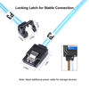 Picture of ADCAUDX SATA-III Cable:12 Inches,3 Pack SATA 90-Degree Cable SATA Right-Angle Cable Thin SATA Cable SATA 6-Gbps Cable with Locking Latch for SDD,HDD,Computer,Blue(0.3M)