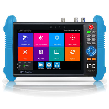 Picture of Upgraded 8K IP Camera Tester, WANLUTECH CCTV Tester 7 inch Touchscreen 8MP TVI CVI AHD SDI CVBS Camera Tester RJ45 Cable Tester PoE Network Tools RS485 WiFi HDMI I/O VGA in (IPC-9800ADHS Pro)