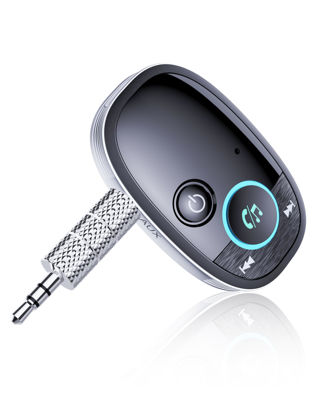 Picture of Arsvita Bluetooth Aux Receiver for Car, Portable Audio Adapter with Bluetooth 5.0, Music Streaming for Home Stereo, Wired Headphones, Speakers, Black