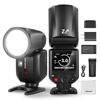 Picture of NEEWER Z2-C 2.4G TTL Round Head Flash Speedlite Compatible with Canon, 76Ws Speedlight with Upgraded UI, Modeling Lamps, TTL/M Quick TCM Switch, 1/8000s HSS, 2600mAh Battery, Cleaning Cloth