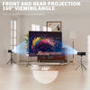 Picture of VISULAPEX Projector Screen with Stand 100 Inch, 16:9 4K HD Portable Projector Screen Indoor Outdoor, Foldable Wrinkle-Free Movie Screen 160° Front Rear Projection Screen with Carry Bag for Home Movie